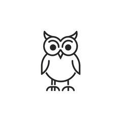 Elegant Owl Line Art: A minimalist design, perfect for branding or decoration.  Simple yet sophisticated.