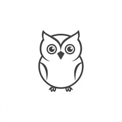 Obraz premium Minimalist Owl Line Art: A Charming, Simple Design for Handmade Gifts
