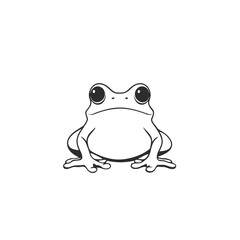 Adorable Froggy Line Art: A Minimalist Design, Perfect for Handmade Gifts and Nature-Inspired Products.