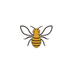 Obraz premium Minimalist Honeybee Line Art: A Sweet Symbol of Nature's Diligence and Productivity