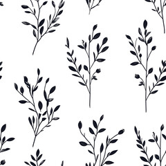 seamless pattern with leaves