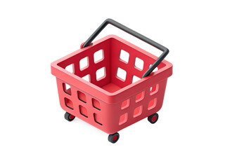 Fototapeta premium red shopping cart