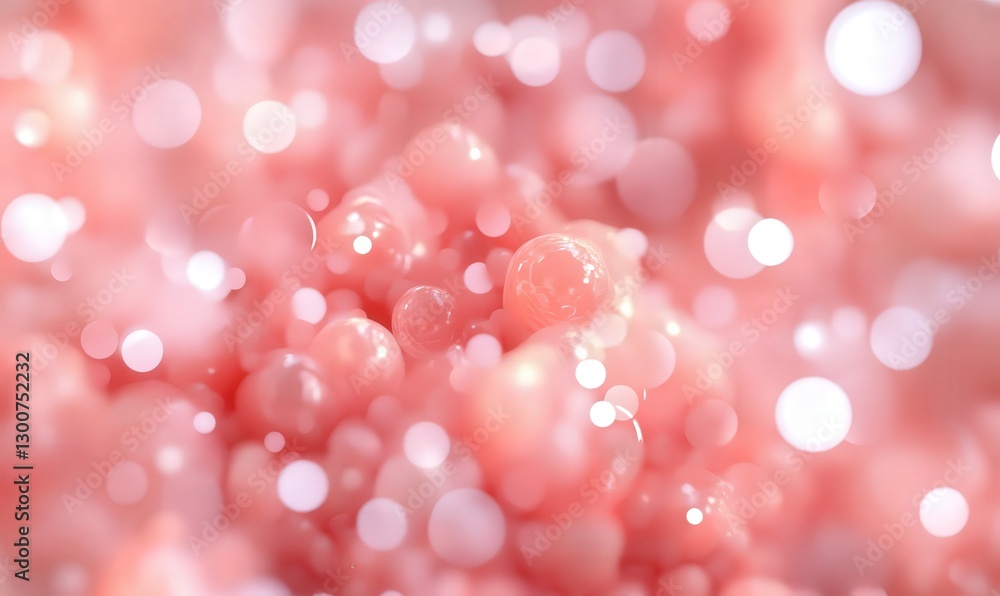 Poster abstract pink bokeh background with soft focus and glowing lights