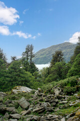 mountain landscape with blue sky