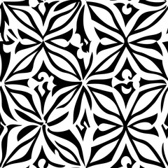 black and white seamless pattern