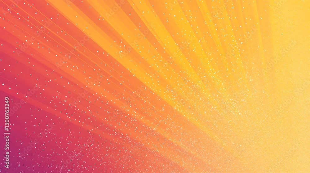 Poster a colorful abstract banner featuring a radial gradient burst from deep orange to yellow with subtle 