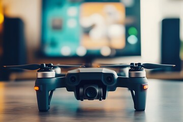 Close-up of a Drone Aerial Photography and Videography Technology