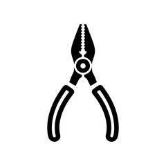 A black silhouette of a pair of pliers