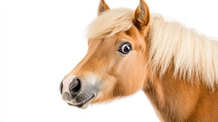 Fototapeta premium Surprised Miniature Horse Close Up Portrait