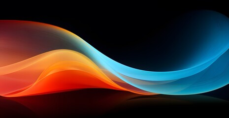 Fototapeta premium Abstract colorful background with orange and blue color smoke. abstract bright colors with a black background. 