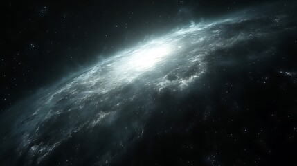 Celestial Body Glowing Brightly In Dark Space