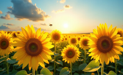 Obraz premium field of sunflowers