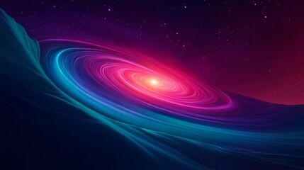 Obraz premium Cosmic Spiral Galaxy in Deep Space