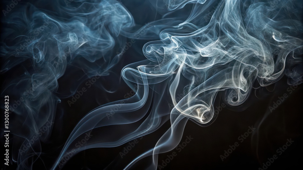 Poster an abstract image of swirling smoke with dynamic, ethereal forms