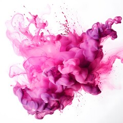 Obraz premium Abstract watercolor pink paint splashes background