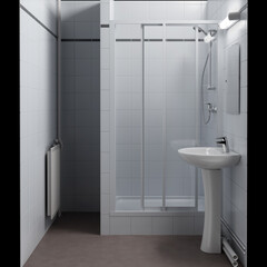 Salle de bain modeste