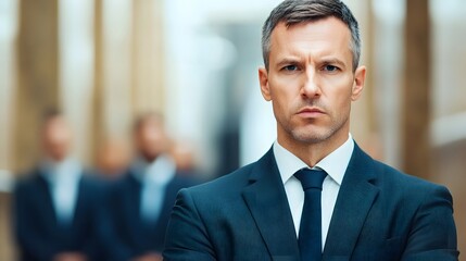 Fototapeta premium Confident criminal defense lawyer giving impassioned jury address