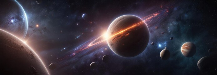 Deep space cosmos galaxy background with stars and planets, galaxy,  nebula,  stars