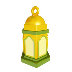 3D Icon Design Traditional Islamic Lantern for Ramadan