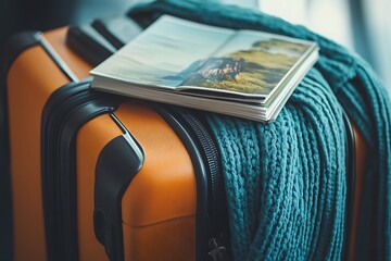 Travel Essentials Suitcase, Book, and Cozy Knit Sweater