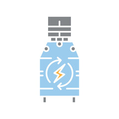 Energy storage flat icon.