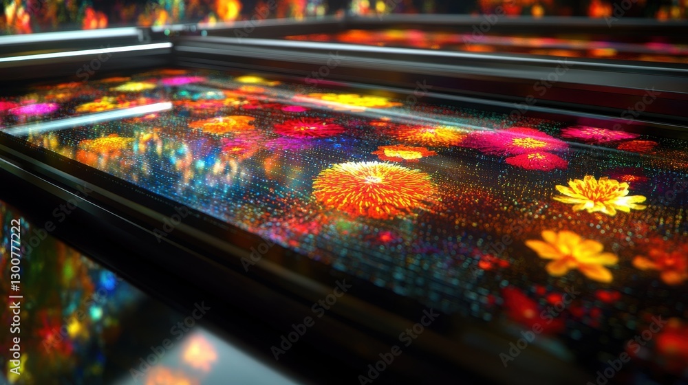 Poster abstract digital printing workflow and studio lighting