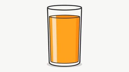 a refreshing glass of orange juice in a tall glass, ready to quench your thirst. This illustration highlights the vibrant color and fresh appeal of the beverage.