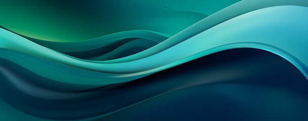 Obraz premium Bright blue and green wave. Abstract background with blue and green waves. stylized blue and green background with wavy and curved lines