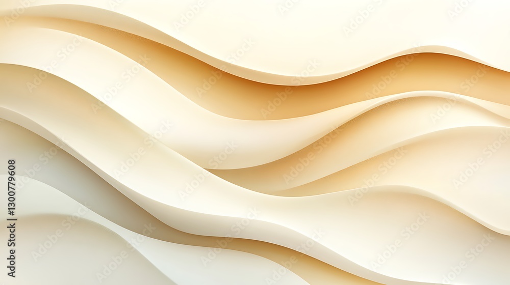 Poster a modern abstract banner with layered translucent waves and subtle sandpaper-like texture in soft gr
