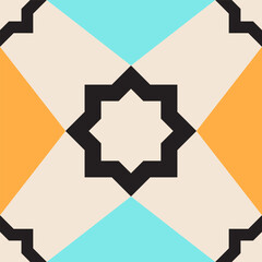 abstract islamic pattern with hexagonal and pastel color