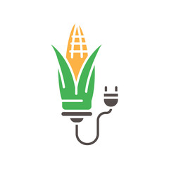 Bioenergy flat line icon.