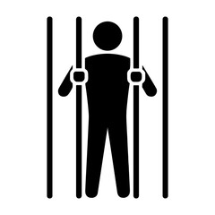 Prison bars icon vector 