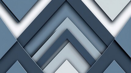 Fototapeta premium A professional abstract banner with clean, overlapping blue and gray triangles and subtle gradients