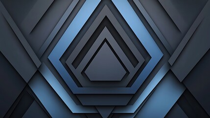 Fototapeta premium A professional abstract banner with clean, overlapping blue and gray triangles and subtle gradients