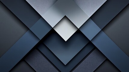 A professional abstract banner with clean, overlapping blue and gray triangles and subtle gradients