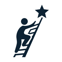 Stair growth icon vector