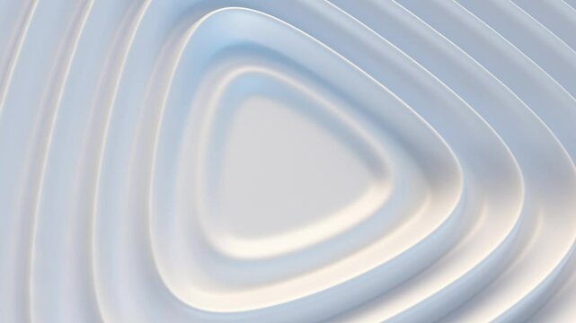 White abstract 3d background. Neutral bright motion texture with copy space. Beautiful waves animation pattern. Empty blank template for creative concept. Seamless loop.
