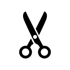 Vector icon of a pair of open scissors 