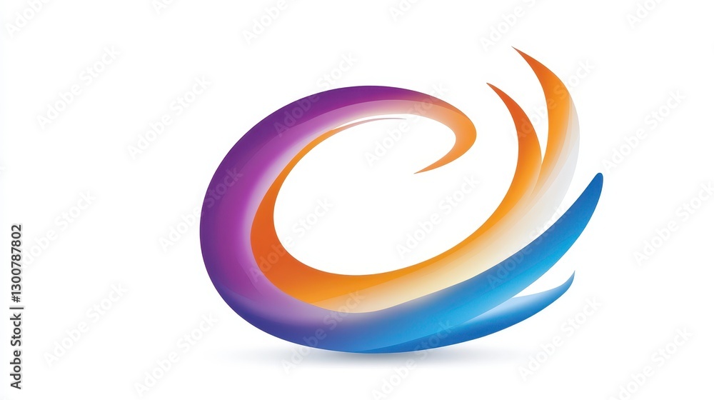 Poster Abstract Swirling Design with Gradient Colors