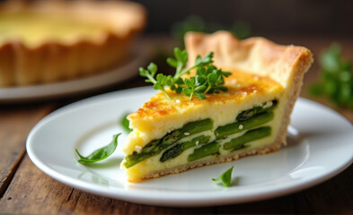 slice of asparagus pie asparagus month