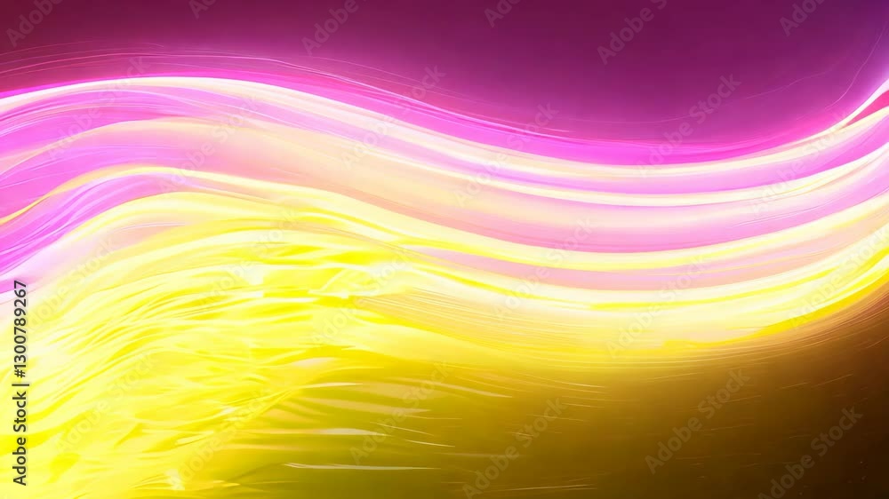 Poster colorful neon circuit pattern with glowing curves and gradient background reflecting futuristic digi