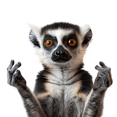 Fototapeta premium Lemur Isolated on Transparent Background, PNG