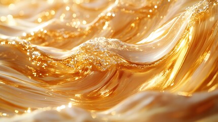 A Stunning Artistic Representation of Shimmering Gold Liquid Symbolizing Luxury and Richness