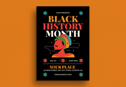 Modern Black History Month Event Flyer