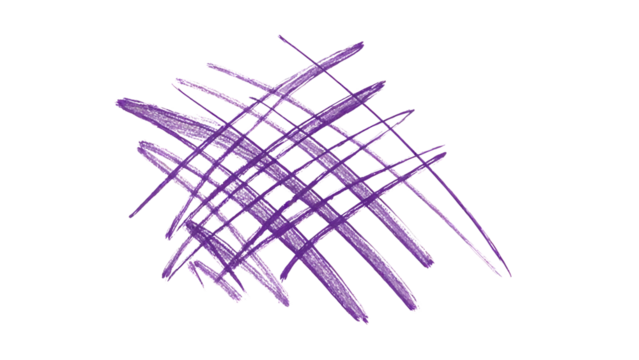 Color chalk hand draw in shape hatching, isolated on white
