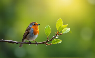 robin on a branch bird day