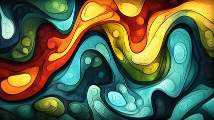 Obraz premium Abstract Liquid Flowing Colors