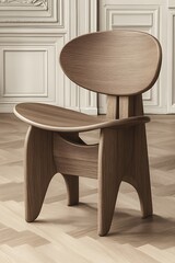 Elegant Wooden Chair Design in Classic Room Setting