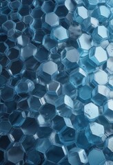 Geometric blue ice texture background with repeating hexagonal patterns ,  ice,  modern,  winter