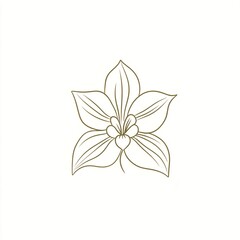 Elegant Minimalist Flower Line Art: A Delicate Botanical Design for Handmade Gifts and Branding